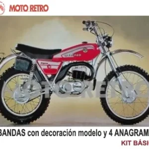 BULTACO ALPINA 166 350cc (4 bandas con decoración modelo y 4 anagramas) Kit básico