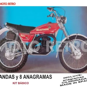 BULTACO ALPINA 213 B 350cc CON GAS (6 bandas y 8 anagramas) Kit básico