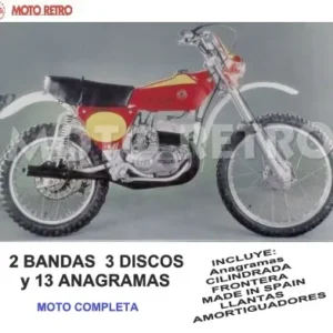 BULTACO FRONTERA 125 Años 1976-1978 (2 bandas, 3 discos y 13 anagramas) Juego completo