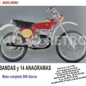 BULTACO FRONTERA 74 Años 1976-1978 (2 bandas y 14 anagramas) Juego completo SIN discos